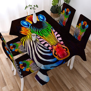 RGB Color Zebra SWZB3761 Waterproof Tablecloth