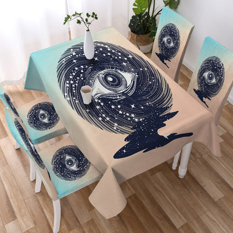 Image of Eyes Storm Night Universe SWZB3766 Waterproof Tablecloth