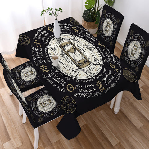Image of Vintage Hourglass Zodiac SWZB3885 Waterproof Tablecloth