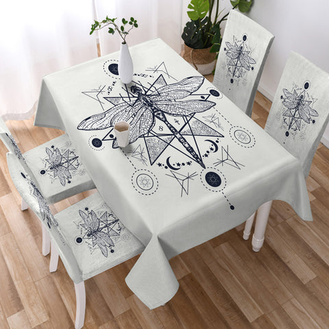 Image of Odonata Zodiac Sketch SWZB3927 Waterproof Tablecloth