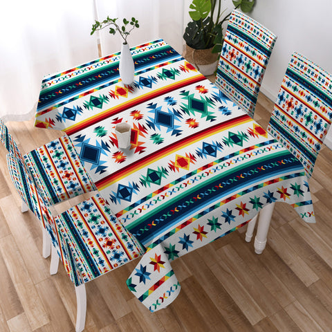 Image of Aztec Stripes  SWZB3946 Waterproof Tablecloth