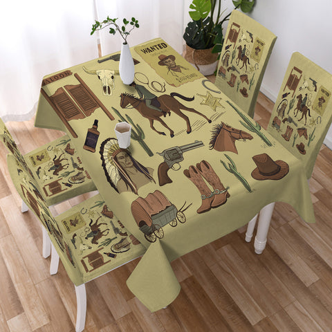 Image of Signature Vintage Cowboy SWZB4103 Waterproof Tablecloth