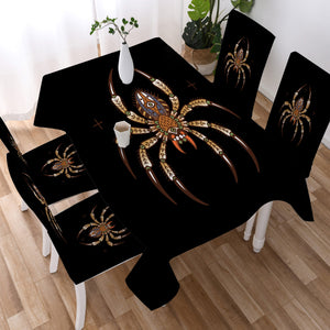 Brown Mandala Spider SWZB4104 Waterproof Tablecloth