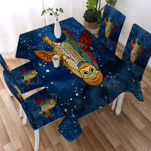 Mandala Giraffe Galaxy Theme SWZB4118 Waterproof Tablecloth