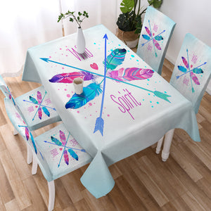 Gradient Pink & Blue Arrows - Wild & Spirit SWZB4120 Waterproof Tablecloth