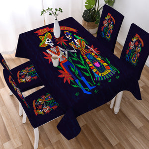 Cartoon Bohemian Skull Couple SWZB4121 Waterproof Tablecloth