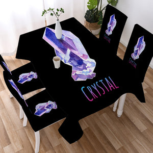 Gradient Blue Purple Geometric Crystal SWZB4126 Waterproof Tablecloth