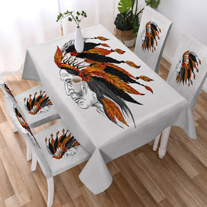 Orange Feather Bohemian Man SWZB4231 Waterproof Tablecloth