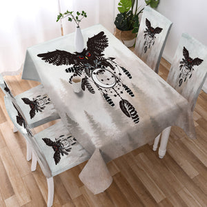 Dark Owl Dream Catcher Forest  SWZB4241 Waterproof Tablecloth