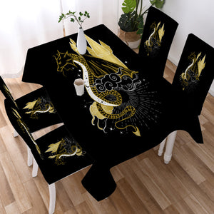 Golden Dragon & Royal Tower SWZB4244 Waterproof Tablecloth