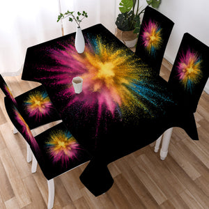 RGB Colorful Splash SWZB4300 Waterproof Tablecloth