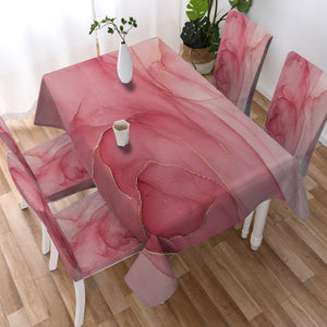 Golden Splash Shade Of Pink SWZB4307 Waterproof Tablecloth