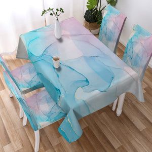 Golden Splash Gradient Blue & Pink  SWZB4316 Waterproof Tablecloth