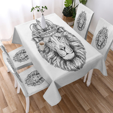 Image of B&W King Crown Lion SWZB4320 Waterproof Tablecloth