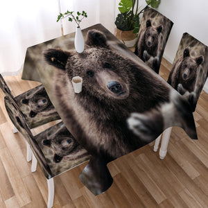 Real Forest Black Bear SWZB4419 Waterproof Tablecloth