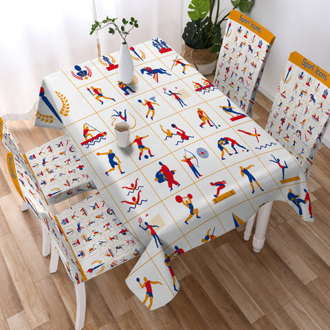 Image of Olympic Sports Icon Illustration SWZB4421 Waterproof Tablecloth