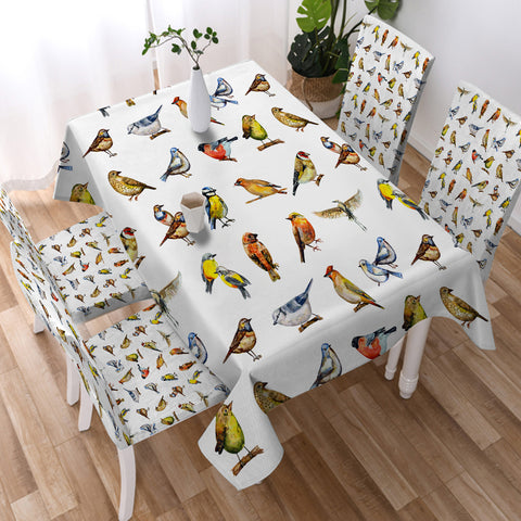 Image of Colorful Bird Collection WZB4445 Waterproof Tablecloth