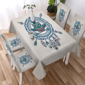 Vintage Aztec Dream Catcher Owl Logo WZB4451 Waterproof Tablecloth