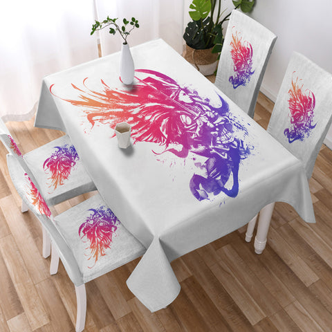 Image of Gradient Color Fight Wings Warrior SWZB4506 Waterproof Tablecloth