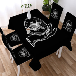 Hand Holding Fish SWZB4589 Waterproof Tablecloth