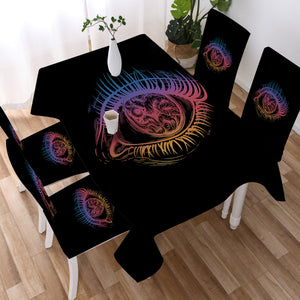 Colorful Eye Black Theme  SWZB4601 Waterproof Tablecloth
