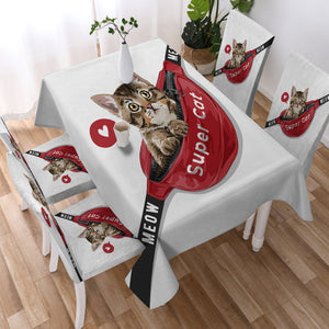 Super Cute Cat SWZB4652 Waterproof Tablecloth