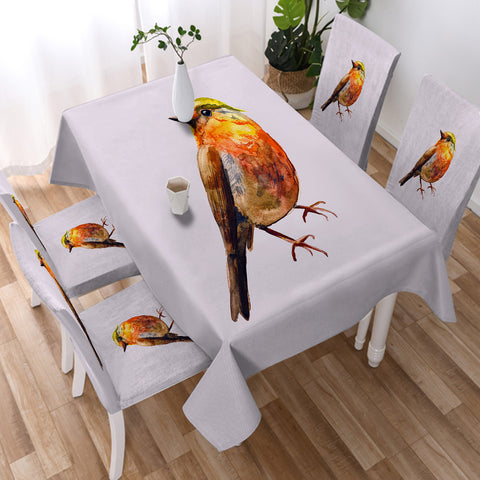 Image of Warm Watercolor Sunbird SWZB4728 Waterproof Tablecloth