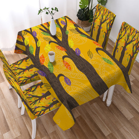 Image of Colorful Leaves & Trees SWZB4729 Waterproof Tablecloth