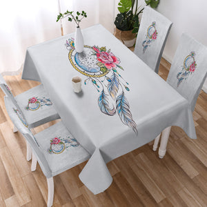 Swinging Dreamcatcher White Theme SWZB5156 Waterproof Table Cloth