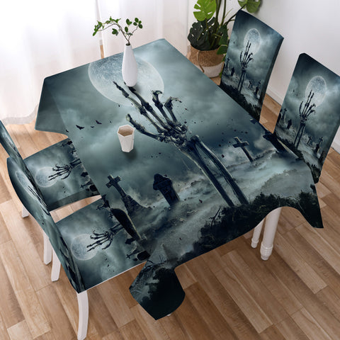 Image of Gothic Dark Dead Moon Night Scene SWZB5171 Table Cloth Waterproof