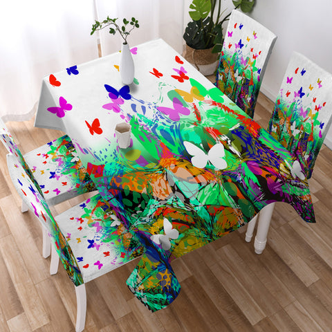 Image of Colorful Butterflies SWZB5183 Waterproof Tablecloth