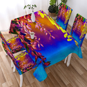 RGB Reverse Gradient Tree SWZB5238 Waterproof Table Cloth