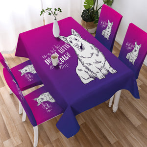 Little Corgi Purple Theme SWZB5251 Waterproof Table Cloth