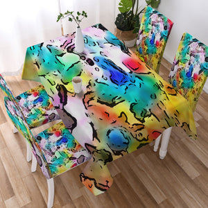 Colorful Leopard Pattern  SWZB5258 Waterproof Table Cloth