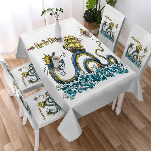 Image of Here Be Dragons SWZB5262 Waterproof Table Cloth
