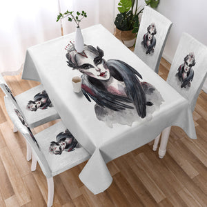 Watercolor Dark Female Witch  SWZB5354 Waterproof Table Cloth
