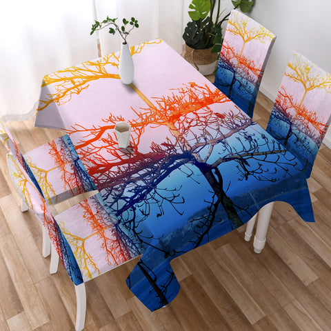 Image of Beautiful Color Big Tree SWZB5454 Waterproof Table Cloth