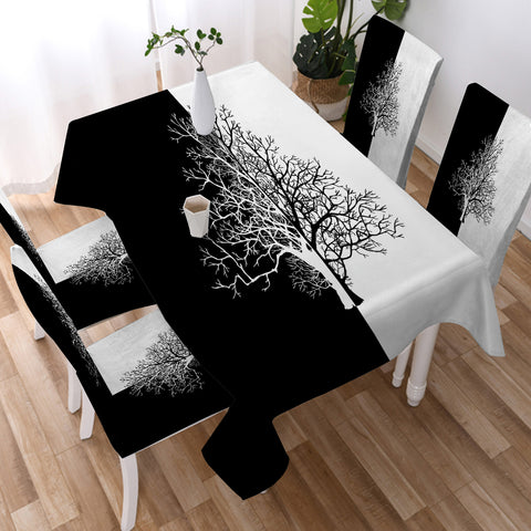 Image of B&W Big Plant  SWZB5457 Waterproof Table Cloth