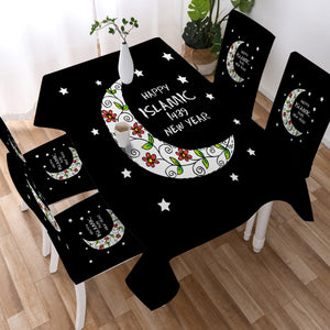 Happy Islamic 1439 New Year SWZB5463 Waterproof Table Cloth