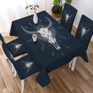 Buffalo Head Navy Theme SWZB5471 Waterproof Table Cloth