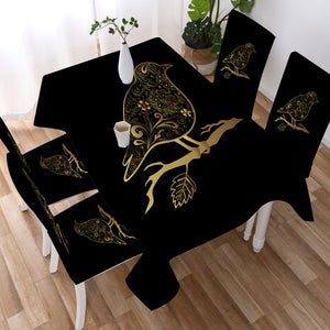 Golden Mandala Sunbird SWZB5472 Waterproof Table Cloth