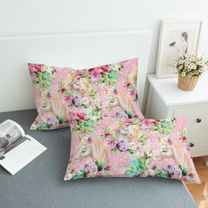 Floral Unicorn SWZT0010 Pillowcase