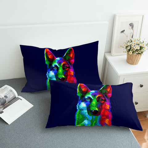 Image of Colored German Shepherd SWZT0044 Pillowcase