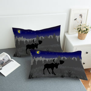 Night Moose SWZT0085 Pillowcase