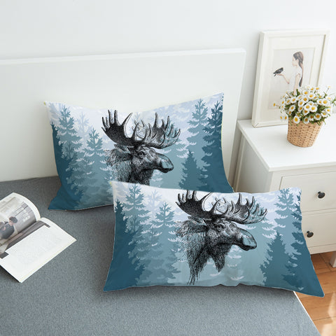 Image of Winter Moose SWZT0447 Pillowcase