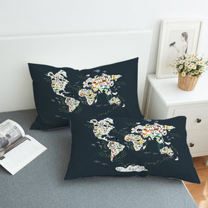 World's Map SWZT0530 Pillowcase