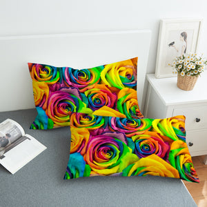 Multicolored Rose SWZT0627 Pillowcase