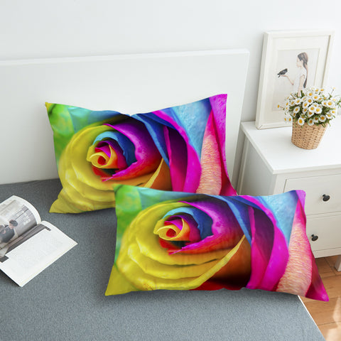 Image of Multicolored Rose SWZT0652 Pillowcase