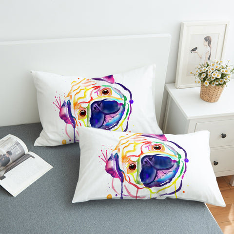 Image of Colordrip Pug SWZT0669 Pillowcase