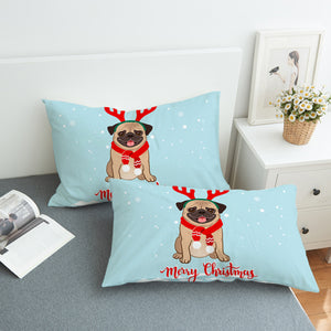 Christmas Pug SWZT0678 Pillowcase